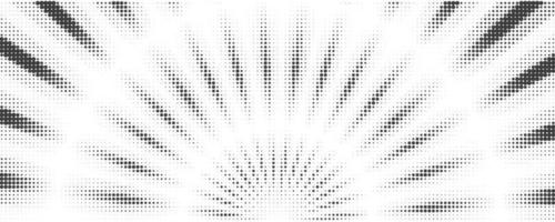 zon stralen halftone achtergrond. wit en grijs radiaal abstract grappig patroon. vector explosie abstract lijnen backdrop