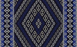aztec tribal traditioneel blauw kleur patroon voor tapijt, Oppervlakte tapijt, mat, tapijtwerk. traditioneel aztec tribal meetkundig plein diamant patroon gebruik voor huis decoratie elementen. etnisch verdieping tapijt patroon. vector