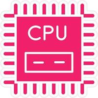 CPU vector icoon stijl