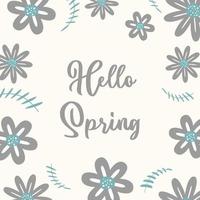 voorjaar achtergrond met bloemen decoratie, tekst bewerkbaar. sjabloon voor banier, poster, sociaal media, groet kaart. vector