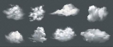 set van realistische wolken, vector