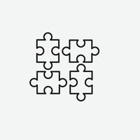 vectorillustratie van puzzel pictogram symbool vector