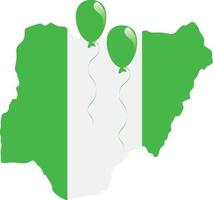 vlag van nigeria vector