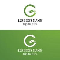 g briefsjabloon blad logo vector