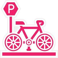 fiets parkeren vector icoon stijl