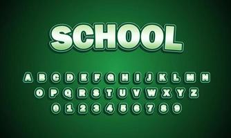 school lettertype alfabet vector