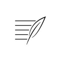 schrijven icoon vector. aantekeningen illustratie teken. auteur symbool. notitieboekje logo. vector