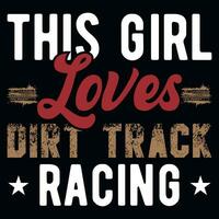deze meisje liefdes aarde bijhouden racing typografie t-shirt ontwerp vector