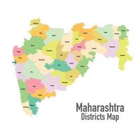 vector illustratie van Maharastra wijk kaart