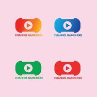 kanaal en video logo ontwerp. vector