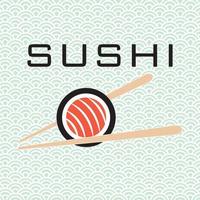 sushi embleem icoon vector illustratie symbool