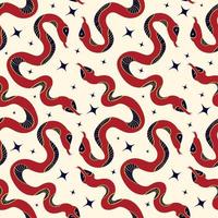 magisch mystiek slangen naadloos patroon vector