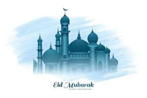 eid mubarak moslim groet kaart festival achtergrond vector