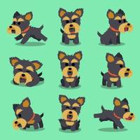 stripfiguur yorkshire terrier hond vormt vector