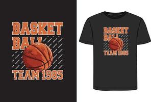 vector basketbal t shirt, wijnoogst basketbal t overhemd