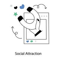 modieus sociaal attractie vector