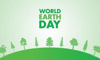 wereld aarde dag poster banier ontwerp met groen bomen Aan aarde illustratie vector