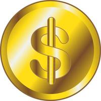 web vector goud dollar munt valuta logo