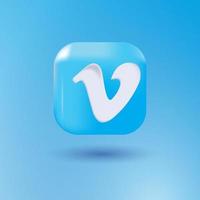 vimeo 3d pictogram vector