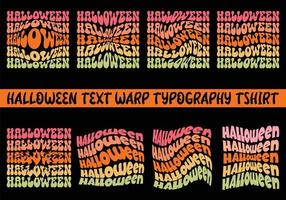 woord kromtrekken halloween t-shirt ontwerp bundel vector