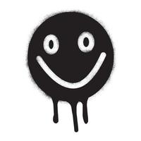 glimlachen gezicht emoticon stencil graffiti vector