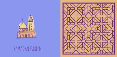 Ramadan kareem. Islamitisch groet kaart sjabloon Islamitisch ornament vector