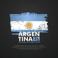 Argentinië revolutie dag groet kaart sjabloon. vector