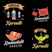 reeks van Ramadan etiketten. vector illustratie voor kaart, sticker, poster, enz