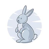 schattig konijn dier tekenfilm ontwerp vector