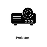 projector vector solide pictogrammen. gemakkelijk voorraad illustratie voorraad