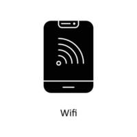 Wifi vector solide pictogrammen. gemakkelijk voorraad illustratie voorraad