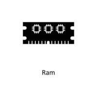 RAM vector solide pictogrammen. gemakkelijk voorraad illustratie voorraad