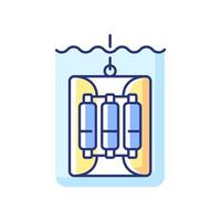 water sampler RGB-kleur pictogram vector