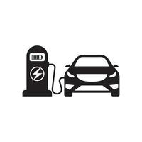 elektrisch opladen station icoon logo vector