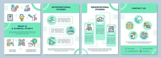 klinische studie uitleg brochure sjabloon vector