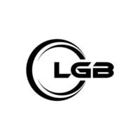 lgb brief logo ontwerp in illustratie. vector logo, schoonschrift ontwerpen voor logo, poster, uitnodiging, enz.