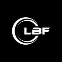 lbf brief logo ontwerp in illustratie. vector logo, schoonschrift ontwerpen voor logo, poster, uitnodiging, enz.