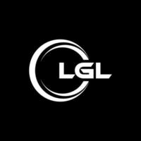lgl brief logo ontwerp in illustratie. vector logo, schoonschrift ontwerpen voor logo, poster, uitnodiging, enz.