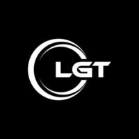 lgt brief logo ontwerp in illustratie. vector logo, schoonschrift ontwerpen voor logo, poster, uitnodiging, enz.