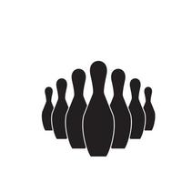 bowling icoon embleem, illustratie sjabloon ontwerp vector