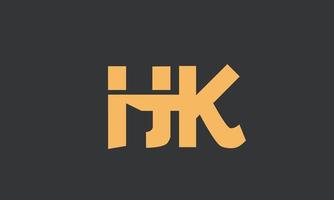 alfabet letters initialen monogram logo hk, kh, h en k vector