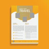 creatief en modern reizen onderhoud promotionele folder ontwerp sjabloon vector