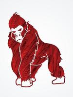 boze gorilla cartoon vector