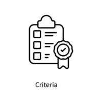 criteria vector schets pictogrammen. gemakkelijk voorraad illustratie voorraad