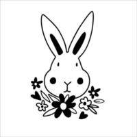 schattig konijn konijn SVG besnoeiing het dossier ontwerp voor cricut en silhouet. vector