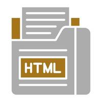 html het dossier vector icoon stijl