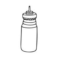 tekening van vervangbaar blok voor astma aërosol inhalator geïsoleerd Aan wit achtergrond. hand- getrokken vector illustratie van persoonlijk astma geneesmiddel.