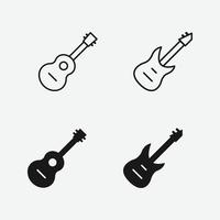 vectorillustratie van geïsoleerde gitaar pictogram vector