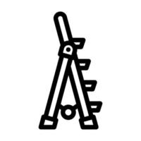 nut ladder garage gereedschap lijn icoon vector illustratie