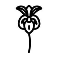 iris bloem voorjaar lijn icoon vector illustratie